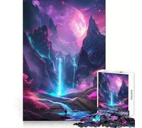 Puzzle Mythique Monde Couleurs Néon pour Adolescents 1000 Pièces Renforce la Mémoire Soulagement du Stress Bords Lisse Surprise de Noël (38x52cm)
