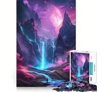 Puzzle Mythique Monde Couleurs Néon pour Adolescents 1000 Pièces Renforce la Mémoire Soulagement du Stress Bords Lisse Surprise de Noël (38x52cm)