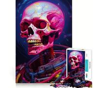 Puzzle n° 1000 pièces Squelette Astronaute pour Adultes renforcez Vos capacités de mémorisation, apaisez-Vous et amusez-Vous Qualité supérieure, Joli Cadeau 38x26cm