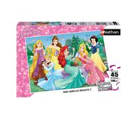 Puzzle N Nathan Puzzle 45 P - Rencontre Avec Les Princesses Disney