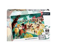 Puzzle N Nathan Puzzle 60 P - Bienvenue Au Centre Équestre