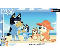 Puzzle N Nathan Puzzle Cadre 15 P - Bluey À La Plage / Bluey