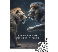 Puzzle « N'abandonnez jamais la Motivation » 500 pièces Puzzles pour Adultes Puzzles en Bois pour Adultes Soulagement du Stress 500 pièces (52 x 38 cm)