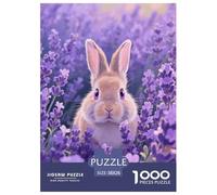 Puzzle Nain hollandais 1000 Pièces en Carton pour Adultes Jeu ÉduChatif Jeu De Défi Casse-tête Nain Hollandais Lavande Cadeau Famille Home Decor 38x26cm/1000pcs