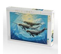 Puzzle · Narwale im Meer | 1000 pièces · Format assemblé 64 × 48 cm · CALVENDO Puzzle