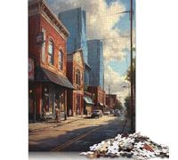 Puzzle Nashville Beauty USA, décoration d'intérieur Unique, Puzzle en Carton 100% recyclé, pour Adultes, Enfants, Cadeaux de Noël, 1 000 pièces (75 x 50 cm)