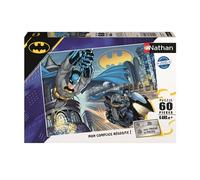 Nathan - Puzzle Enfants - 60 pièces - Batman, Le Chevalier Noir - Fille ou garçon dès 6 Ans - Puzzle de qualité supérieure - Carton épais et résistant - Aventure - 86223