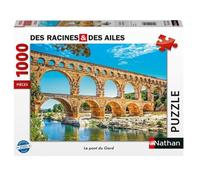 Nathan Puzzle 1000 pièces – Le Pont du Gard / Des racines et des ailes