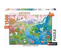 Nathan Puzzle Jardin enchanté – Peggy Nille – 1500 pièces – dès 14 ans – Collection Artiste (87811)