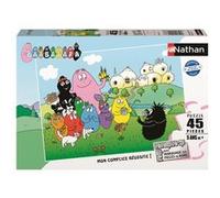 Nathan Puzzle enfants Le Monde des Barbapapa 45 pièces – Carton épais – Dès 5 ans – Rose