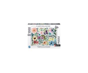 Puzzle Nathan L'herbier des jolies fleurs aquarellées Jennifer Lefèvre Collection Carte Blanche 1000 pièces