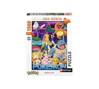Puzzle - NATHAN - Nathan Pokémon Néon - 1500 pièces - Couleur néon - Thème dessins animés