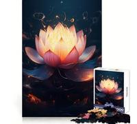 Puzzle Nature Lotus Noir en Fleur pour Adolescents 1000 Pièces Jeu de Réflexion Anti-Stress Découpe Premium (38x52cm)