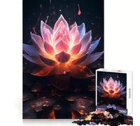 Puzzle Nature Lotus Noir en Fleur pour Adolescents, 1000 Pièces, Jeu de Réflexion, Atelier d'Assemblage Apaisant et Amusant, Objet de Collection (38x26cm)