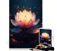 Puzzle Nature Lotus Noir en Fleur pour Adultes 1000 Pièces Jeu de Logique Solide et Apaisant Bords Transparents Cadeau Artistique (50x75cm)