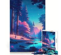 Puzzle Nature Popart en V pour Adolescents, 1000 pièces, pour stimuler la mémoire, se détendre et s'amuser Un Cadeau Exquis (38x52cm)