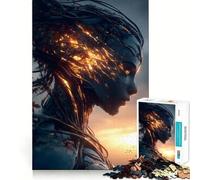 Puzzle Nature Spirit au Coucher du Soleil 1000 pièces pour Adolescents Design apaisant et Relaxant Cadeau Classique à Assembler (38x52cm)