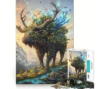 Puzzle Nature Spirit Elk pour Adultes 1000 pièces Logic Boost Toy Group Joy Premium Edge Bday Surprise (38x52cm)