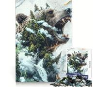 Puzzle Nature's Roar pour Adolescents, 1000 pièces, Jeu de logique Fine, Doux et Relaxant, Bords Nets, Cadeau de qualité supérieure (38x26cm)