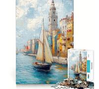 Puzzle Navigation à Venise pour Adultes, 1000 pièces, améliore la mémoire, détend l'esprit, Collection Sharp Edge Art Piece (50x75cm)