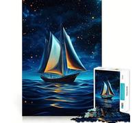 Puzzle Navigation sous Les étoiles pour Adolescents, 1000 pièces, Jeu de logique et d'habileté, Jeu apaisant, découpe précise, (38x52cm)