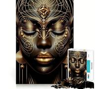Puzzle NBWO Déesse Africaine 1000 Pièces pour Adultes Jeu de Logique et de Détente Design Amusant Cadeau de Noël (38x26cm)