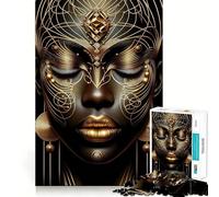 Puzzle NBWO Déesse Africaine 1000 Pièces pour Adultes Jeu de Réflexion Temps de Détente Bordure Parfaite Cadeau Exquis (38x52cm)