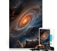 Puzzle Nebula Art Espace Galaxie pour Adultes 1000 pièces Jeu intellectuel Amusant et paisible Découpe précise Liste de souhaits du Père Noël (38x26cm)