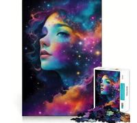 Puzzle Nebula Visage Femme Charmante pour Adultes 1000 Pièces Jeu de Concentration et de Détente Bordure Stricte Choix du Père Noël (50x75cm)