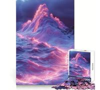 Puzzle Nébuleuse des Montagnes aux Couleurs Néon pour Adolescents, 1000 Pièces, Stimule la Mémoire, Détente, Amusement, Assemblage, Cadeau Exquis (38x52cm)