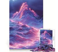 Puzzle Nébuleuse des Montagnes aux Couleurs Néon pour Adultes, 1000 Pièces, Jeu Intellectuel et Apaisant, Décoration Murale de Qualité (50x75cm)