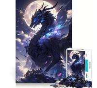 Puzzle Nébuleuse du Dragon Néon pour Adultes 1000 Pièces Jeu de Réflexion Relaxant et Amusant Pièce de Collection Art aux Bords Nets (38x26cm)