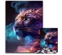Puzzle Nébuleuse Léopard 1000 pièces pour Adultes Puzzles pour Adultes Idéal DIY Décor & Casse-tête Cadeau 50x75cm/19,68x29,52 Pouces