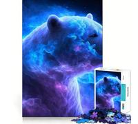 Puzzle Nébuleuse Ours Polaire pour Adolescents 1000 Pièces Renforce la Mémoire Passe-Temps Calme Qualité Cadeau Festif (38x52cm)