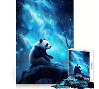 Puzzle Nébuleuse Panda Néon pour Adolescents 1000 Pièces Jeu de Logique Mentale Soulagement de l'Anxiété Découpe Ferme Cadeau d'anniversaire (38x26cm)