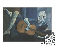 Puzzle NEDLON Pablo Picasso Old Guitarist 1000 Pièces, Puzzle Difficile et Défi pour Adultes et Adolescents, Cadeaux de Qualité et Durable, Art, Cubiste, À partir de 12 ans