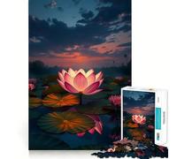 Puzzle Nénuphar 1000 pièces Jeu de mémorisation mentale Découpe de Haute précision Activité Manuelle Défi cérébral interactif pour la Maison (38x52cm)