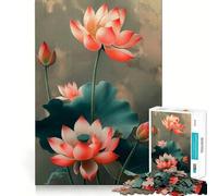 Puzzle Nénuphar pour Adultes,1000 pièces,Jeu de Concentration,découpe de précision,Bords Lisses,défi Amusant pour Passer Le Temps (50x75cm)