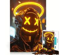 Puzzle Neon Angel Smiley pour Adolescents, 1000 pièces, pour développer sa mémoire, apaiser et se détendre, Design Classique à Assembler (50x75cm)