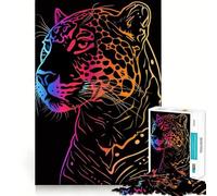 Puzzle néon Animaux 1000 pièces,Jeu de Construction Focus,Assemblage Parfait sans écart,activité gratifiante pour Les Jours de Pluie (38x52cm)