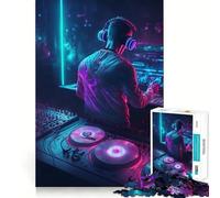 Puzzle Neon DJ 1000 pièces pour Adolescents, Jouet d'entraînement cérébral, Loisir Facile, Assemblage d'image, Cadeau élégant (38x52cm)