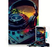 Puzzle Neon DJ 1000 pièces pour Adultes et Adolescents, Jeu de réflexion Amusant à Partager, découpe soignée, Cadeau Exceptionnel (38x26cm)