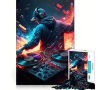 Puzzle Neon DJ 1000 pièces pour Adultes, Jeu d'exercice Mental Silencieux et Amusant, Cadeau attentionné (38x52cm)