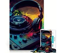 Puzzle Neon DJ 1000 pièces pour Adultes, Jeu Intelligent et Anti-Stress, Motif à Assembler, Surprise chaleureuse (50x75cm)