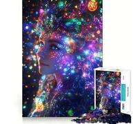 Puzzle Neon Dream Girl pour Adolescents, 1000 pièces, Jeu de logique, Joie familiale, découpe de précision, Cadeau Exquis (38x26cm)