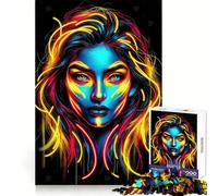 Puzzle Neon Dream Portrait 1000 pièces pour Adolescents Jeu de réflexion Amusant et ludique Assemblage Artistique Objet de Collection (38x52cm)