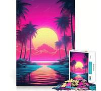 Puzzle Neon Dreamscape Reverie pour Adolescents, 1000 pièces, 50x75cm, pour Un Moment de détente et de créativité