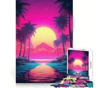 Puzzle Neon Dreamscape Reverie pour Adolescents, 1000 pièces, 50x75cm, pour Un Moment de détente et de créativité