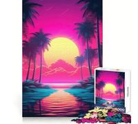 Puzzle Neon Dreamscape Reverie pour Adolescents, 1000 pièces, Jouet d'entraînement cérébral, activité à Domicile, Art à Assembler, Cadeau Exquis (38x26cm)