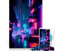 Puzzle Neon Drive 1000 pièces pour Adultes et Adolescents, Jeu de réflexion Amusant à Partager, découpe soignée, Cadeau Exceptionnel (50x75cm)